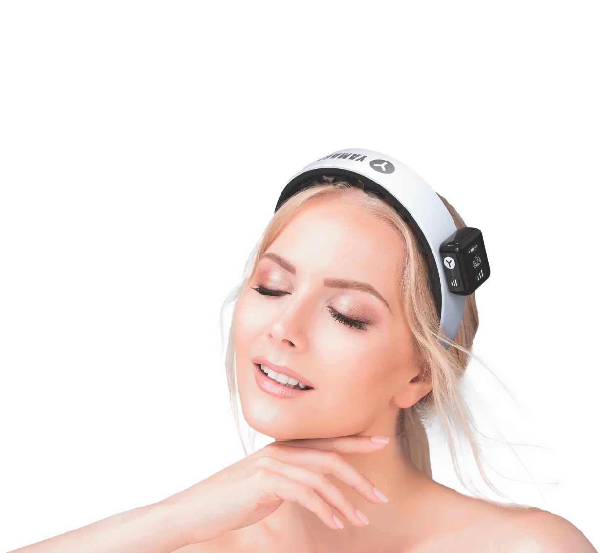 Girl with a massager