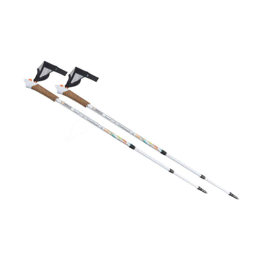 Палки для скандинавской ходьбы трех секционные US MEDICA Carbon GT